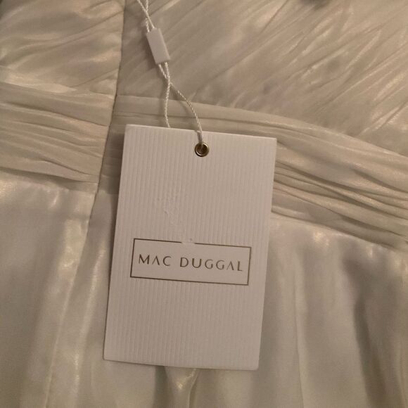 NWT Mac Duggal ROSETTE ONE SHOULDER TEA LENGTH DRESS - Picture 13 of 14